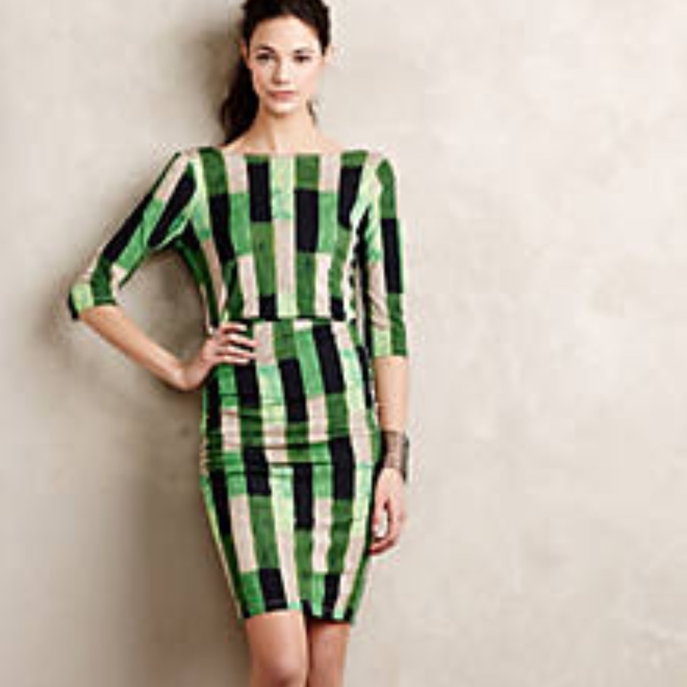 NWT Tracy Reese for Anthro Kelly Bricks Chemise / Jade Tile Sheath Dress